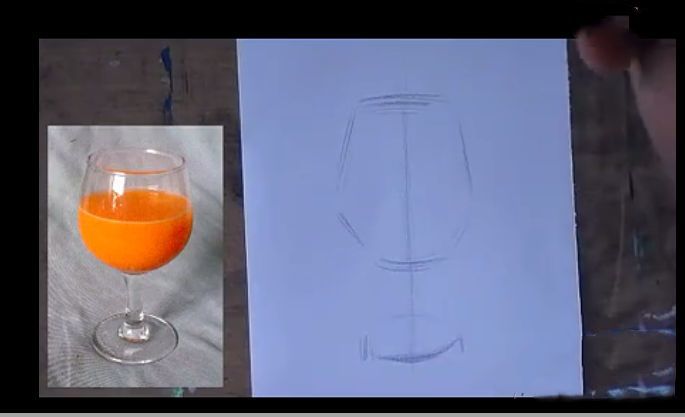 素描静物玻璃杯的画法视频