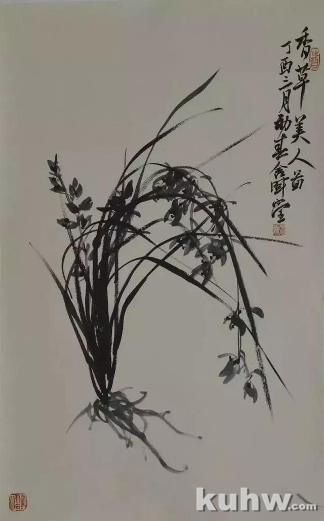 花鸟画名家张晖教你如何画兰花