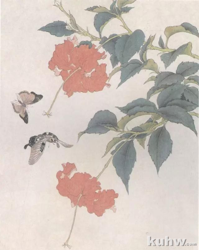 国画花鸟画教程：工笔蝴蝶的画法步骤 工笔画蝴蝶白描图片上色步骤