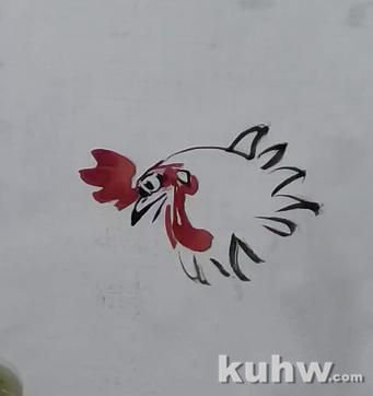 和徐湛教授学画大鸡――步骤图