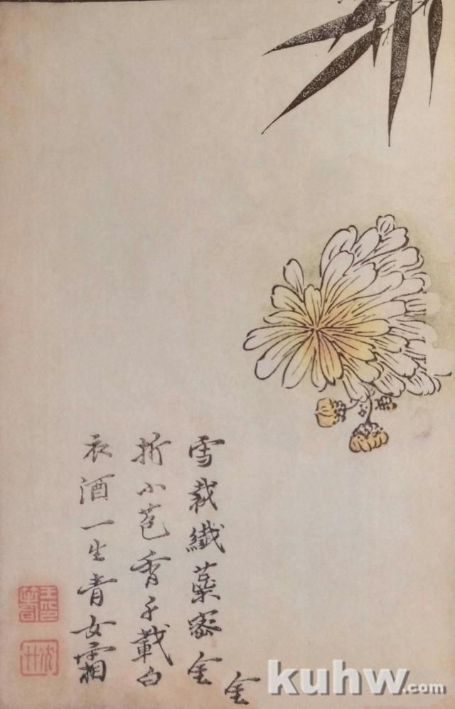 清前名家26种墨菊搭配画法之三，15幅画每天轻松学