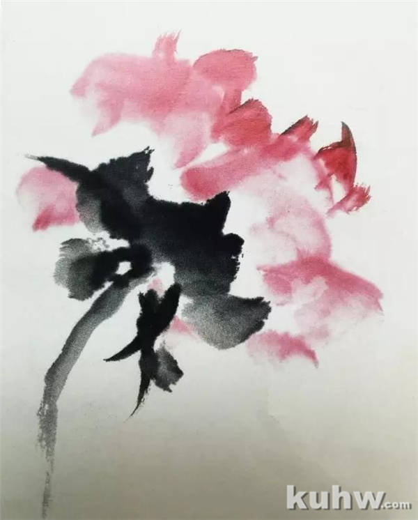 国画牡丹之一（花瓣、花头的画法）