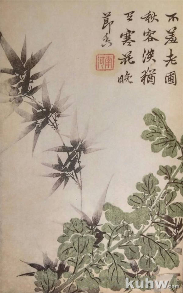 清前名家26种墨菊搭配画法之三，15幅画每天轻松学