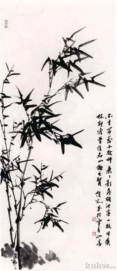 国画教学：竹子水墨写意画，写意竹子画法画法步骤图