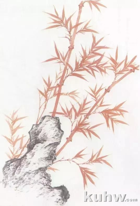 国画教学：竹子水墨写意画，写意竹子画法画法步骤图