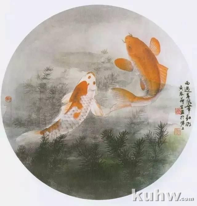 鲤鱼的工笔与写意画法