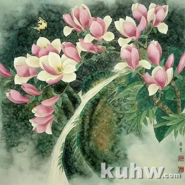 玉兰花绘画教程，真不错！