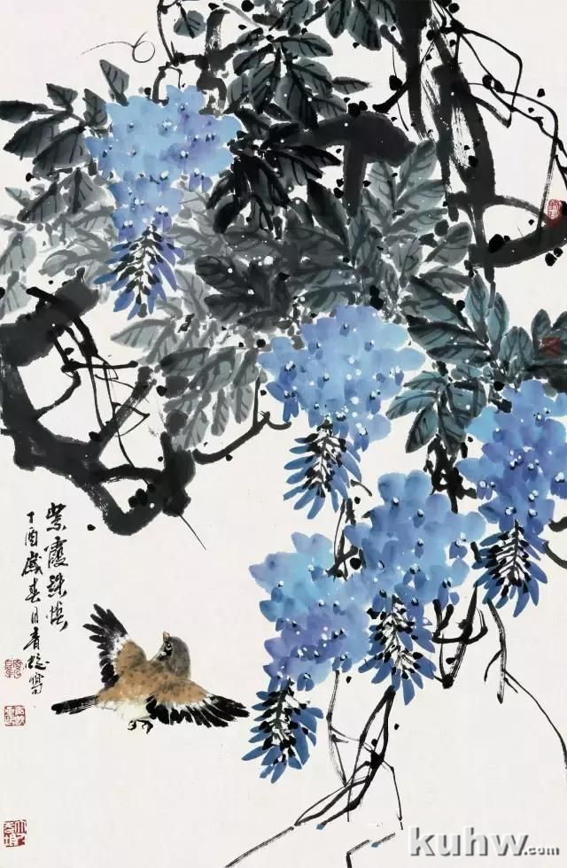 梅兰竹菊，紫藤，牡丹的步骤画法