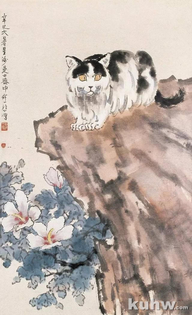 徐悲鸿把画猫