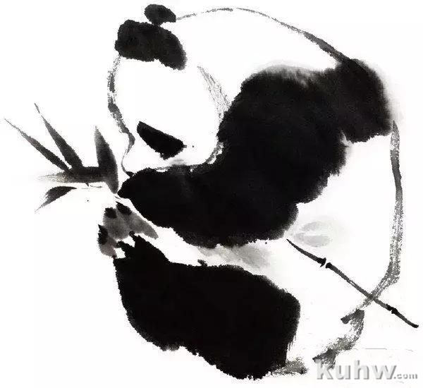 适合零基础国画教材 水墨熊猫画法