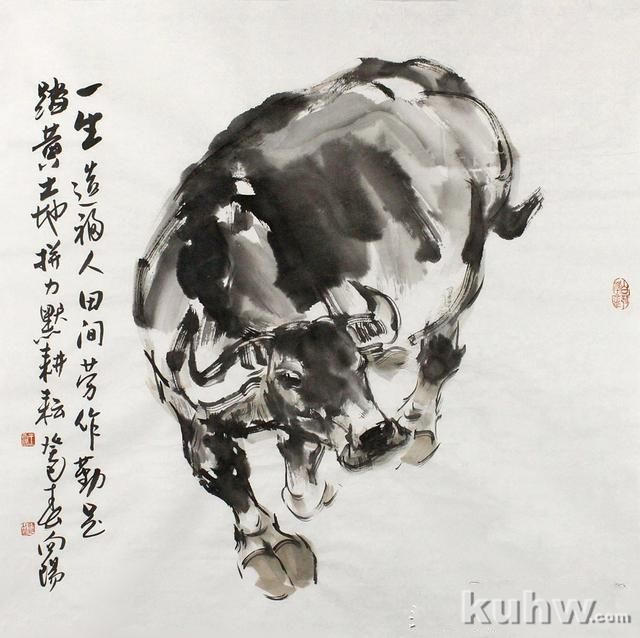 国画牛的画法