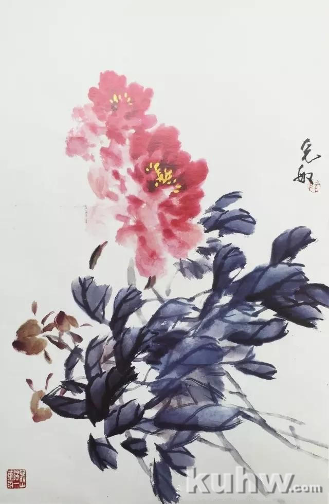 国画牡丹之一（花瓣、花头的画法）