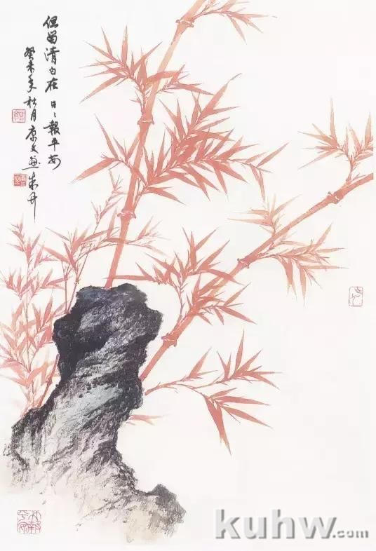 国画教学：竹子水墨写意画，写意竹子画法画法步骤图