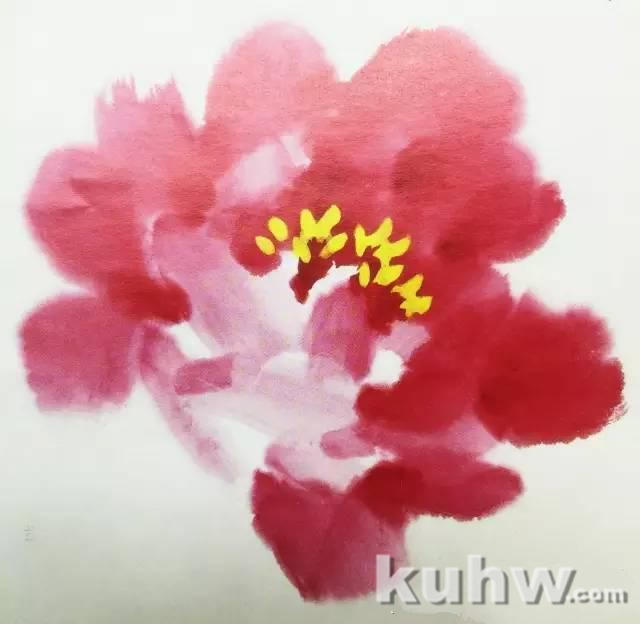 国画牡丹之一（花瓣、花头的画法）