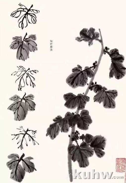 国画入门：菊花叶子的画法