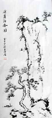 中国画如何画松树、丛树、柳树、竹林，中国画树的画法大全