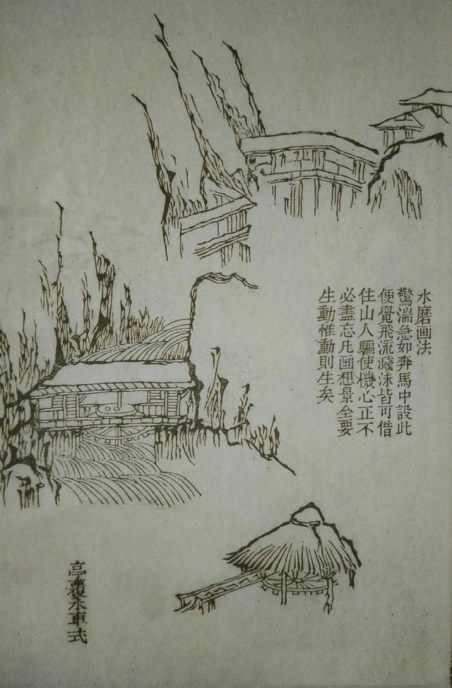 20张对比图，讲解山水画中31种画城门桥梁等技法