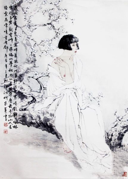 何家英 人物94X68cm