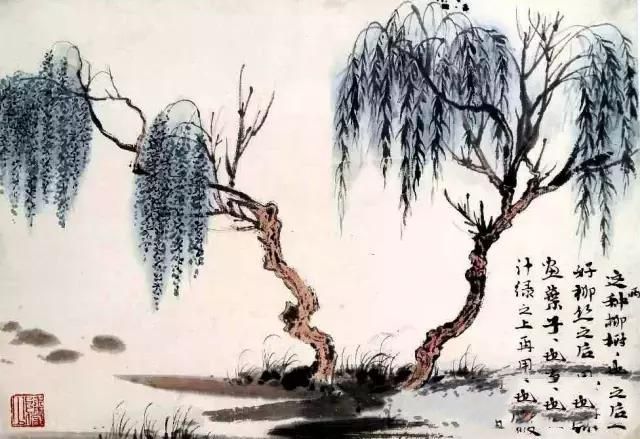 图文示范教程：松树，榆树，柳树的各种画法