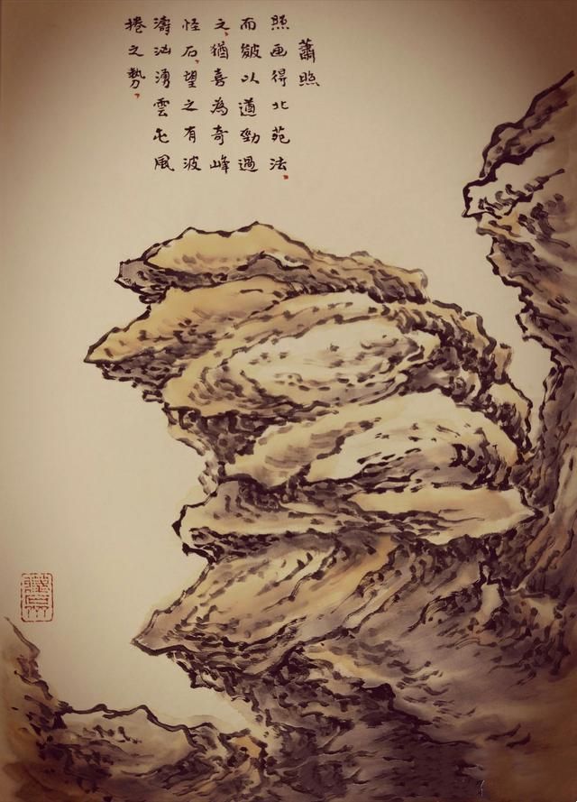 54幅对比图，讲解清前山水名家27种画山峦技法