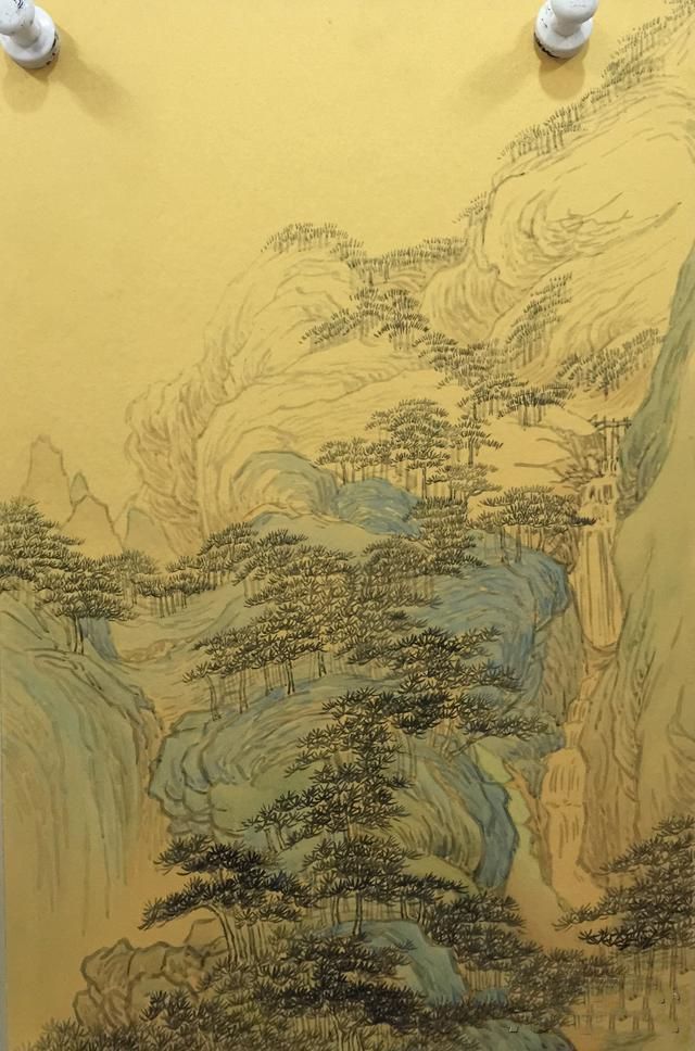 金碧山水画，一步两步三四步