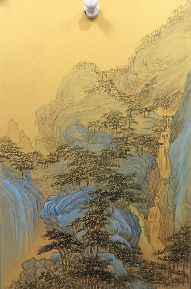 金碧山水画，一步两步三四步