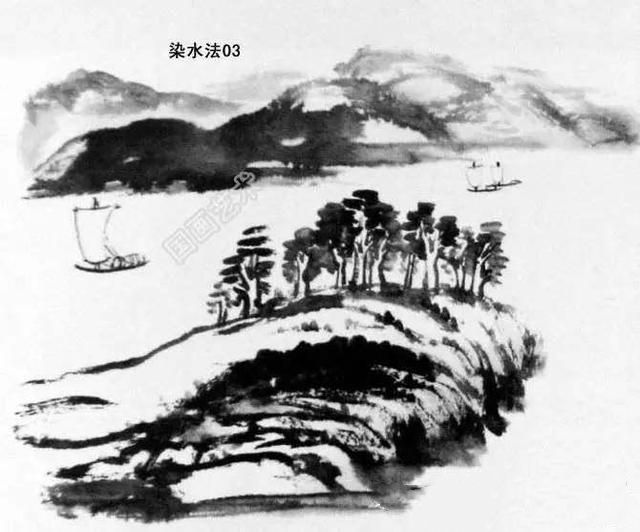 山水画基础教程：图文详解水的画法，历代名家画水高清作品欣赏！