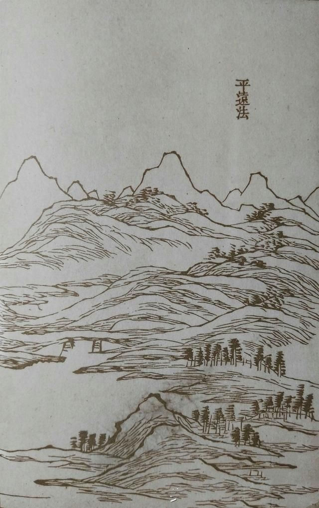 23幅黑白图和水墨稿讲解《芥子园画谱》画山十二式