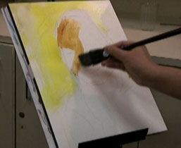 学习如何画一幅水彩肖像画的一个孩子的勇