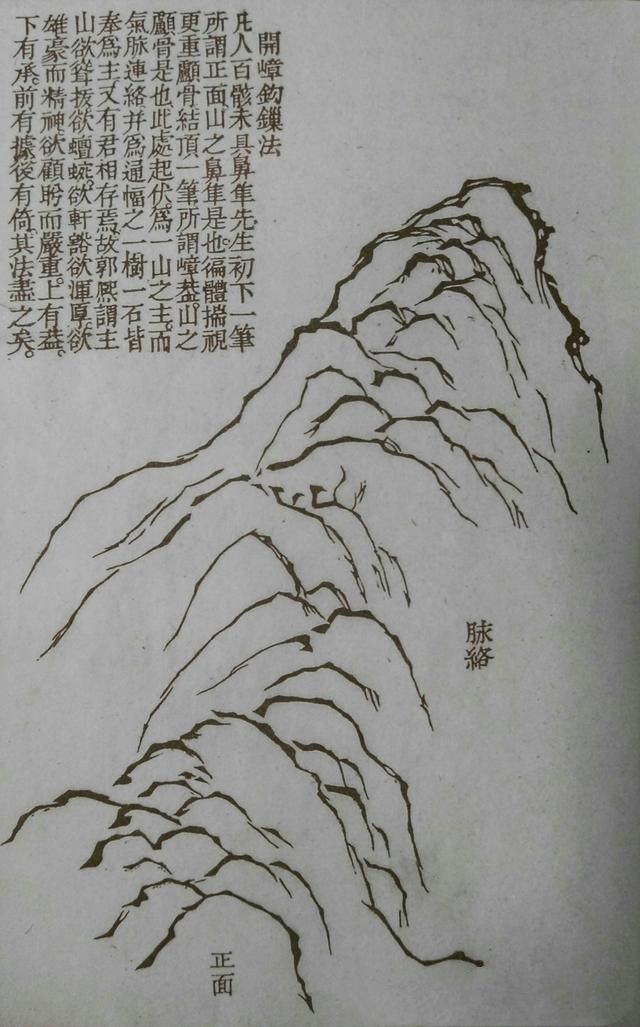 23幅黑白图和水墨稿讲解《芥子园画谱》画山十二式