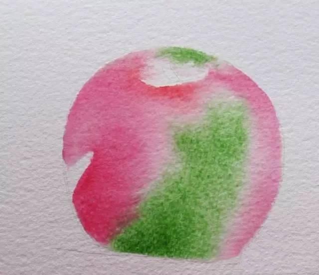 如何自学水彩，水彩画入门教程，苹果的水彩画法步骤图解