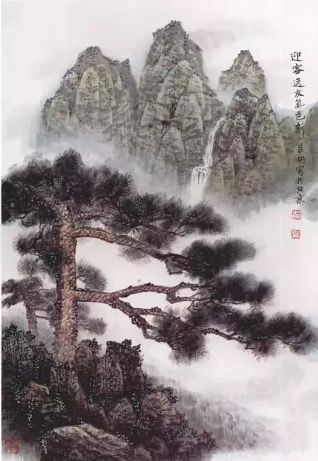 图文示范教程：松树的各种画法，中国画松树的画法