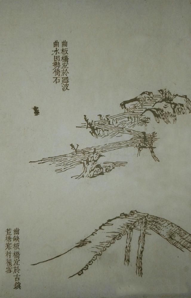 20张对比图，讲解山水画中31种画城门桥梁等技法