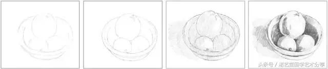 送您一碗素描柠檬和橘子