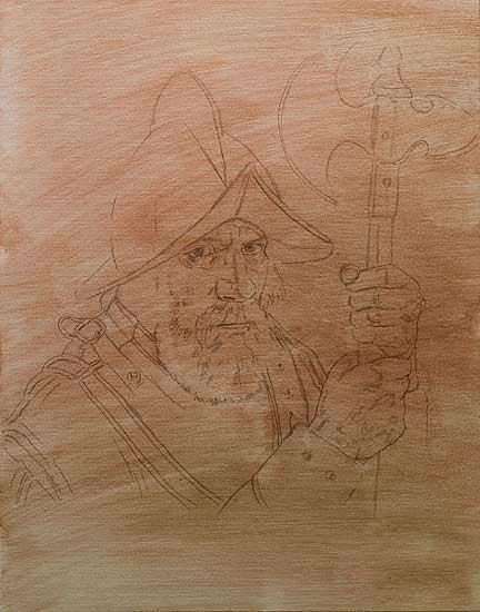 pencil drawing on canvas, transferring drawing, oil painting demo, old master style portrait lesson