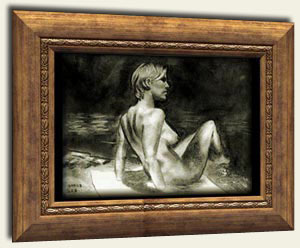 画裸女图,,木炭艺术免费课