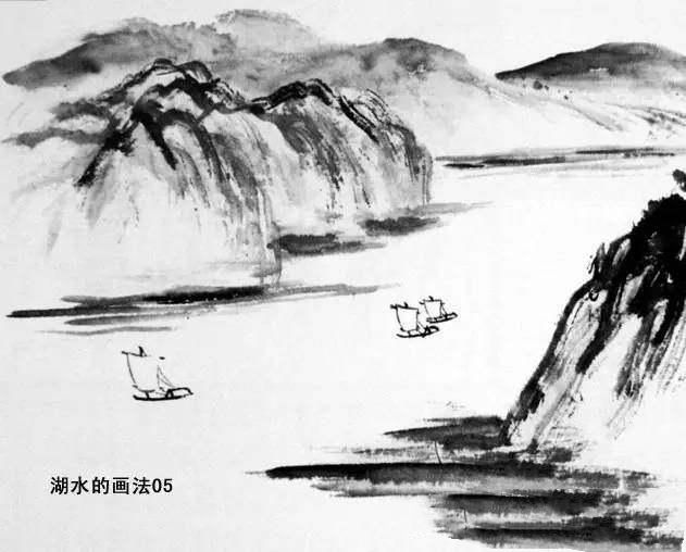 山水画基础教程：图文详解水的画法，历代名家画水高清作品欣赏！