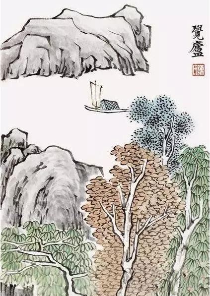 图文教程：山水画设色技法示范（上）