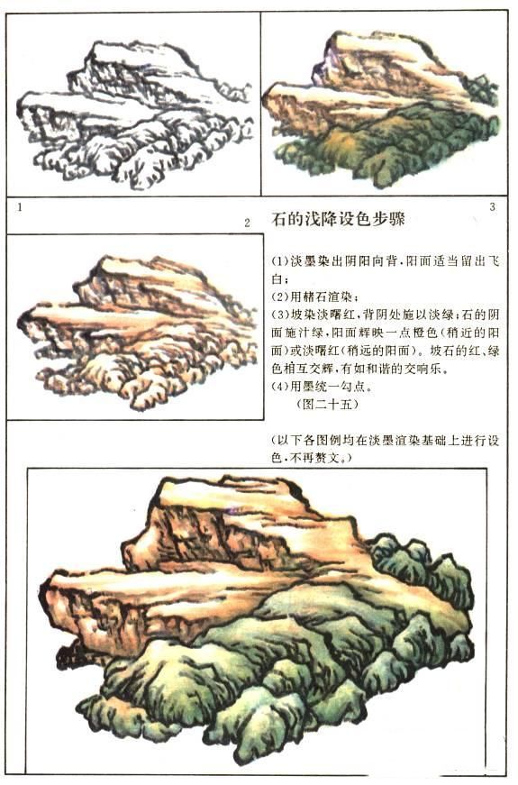 健德书画艺术院告诉你山水画设色基础技法