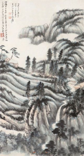 张大千《阳明山水》165万落槌