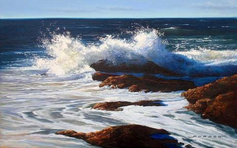 ocean surf, oil painting tutorial, free demonstration online