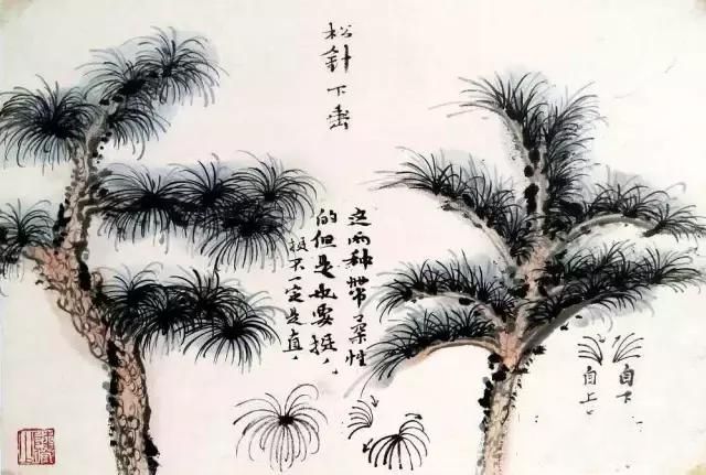 图文示范教程：松树，榆树，柳树的各种画法