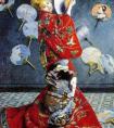 莫奈《穿日本服装的女子》 莫奈油画作品-法国