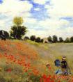 莫奈《丽春花》或《罂粟田 (1881)》 莫奈油画作品-法国