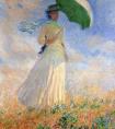  法国画家克洛德·莫奈作品《打阳伞的女人》