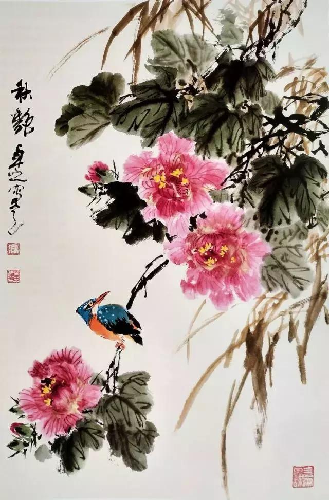 芙蓉花的写意画法