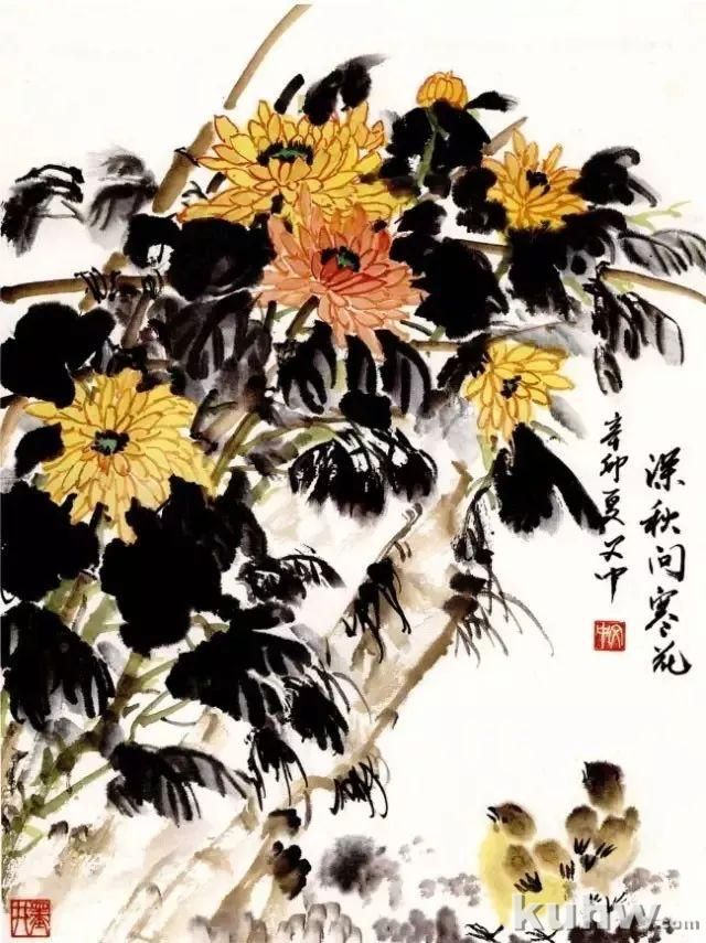 菊花的写意画法