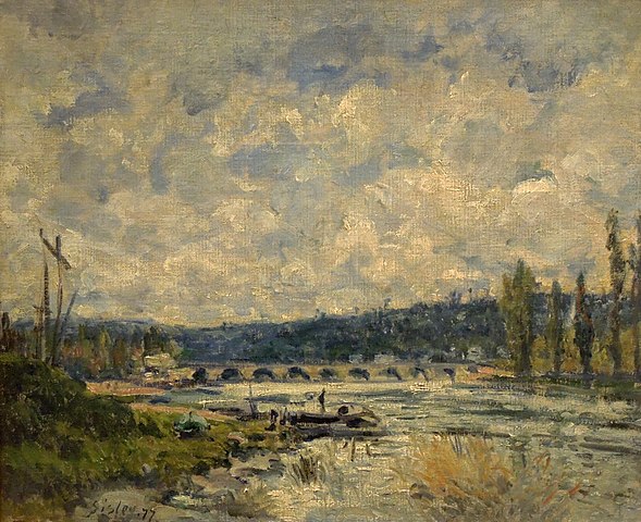 阿尔弗雷德·西斯利（Alfred Sisley）作品《塞夫尔桥》高清下载