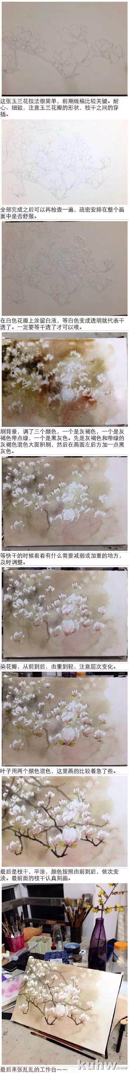 揭秘水彩花卉技法