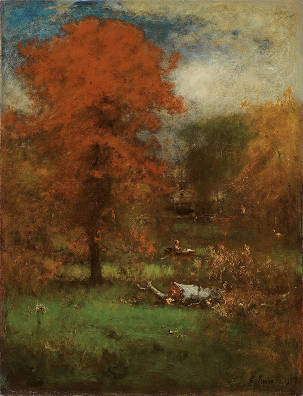 乔治·英尼斯（George Inness）作品《磨池》高清下载